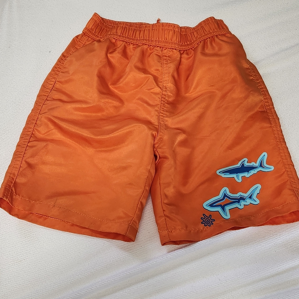 Vibrant Orange and Blue Shark Kids Rashguard Set - Picture 10 of 12